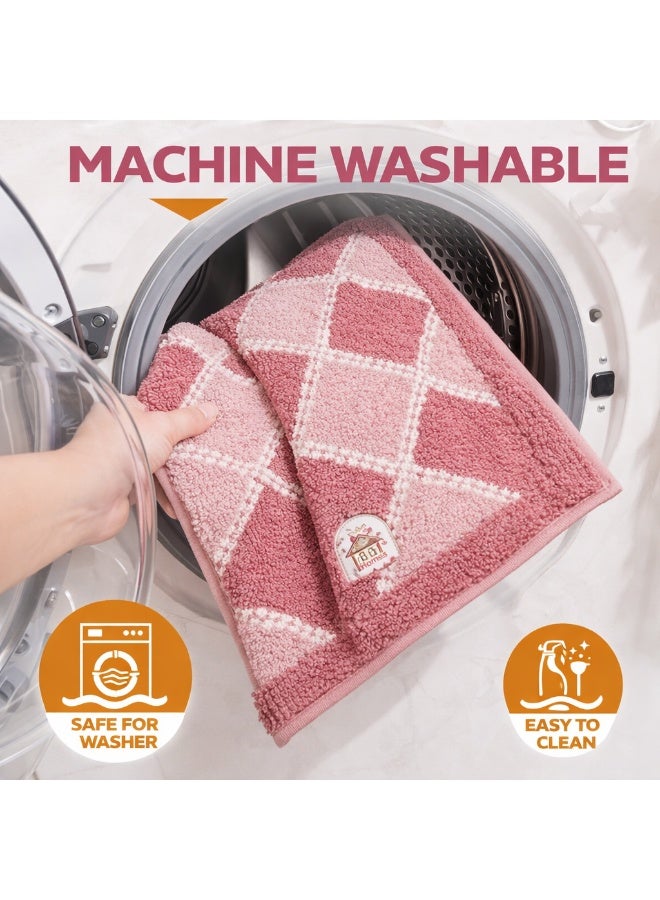 EBREEZZ Diamond Pattern Bathroom Floor Mat – Ultra Soft & Highly Absorbent Non-Slip Bath Rug - Image 3